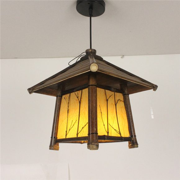 Retro Chinese Style Chandelier Tea Room Southeast Asia Chandelier Bamboo Lamp - Image 7