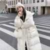 Below The Knee Korean Style Fashion Loose Cotton Coat - Image 2