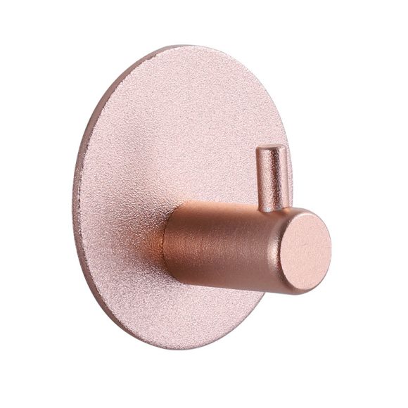 Nail-free Stainless Steel Single Hook Alumimum Hook Towel Self-adhesive Hook Single Hook - Image 2