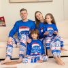 Matching Family Pajamas Sets Christmas PJ's Letter Print Top And Plaid Pants Jammies Sleepwear - Image 5