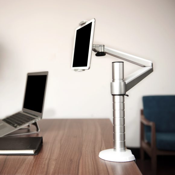 Aluminum Alloy Laptop Stand Double-arm Office Lazy Tablet Stand - Image 4
