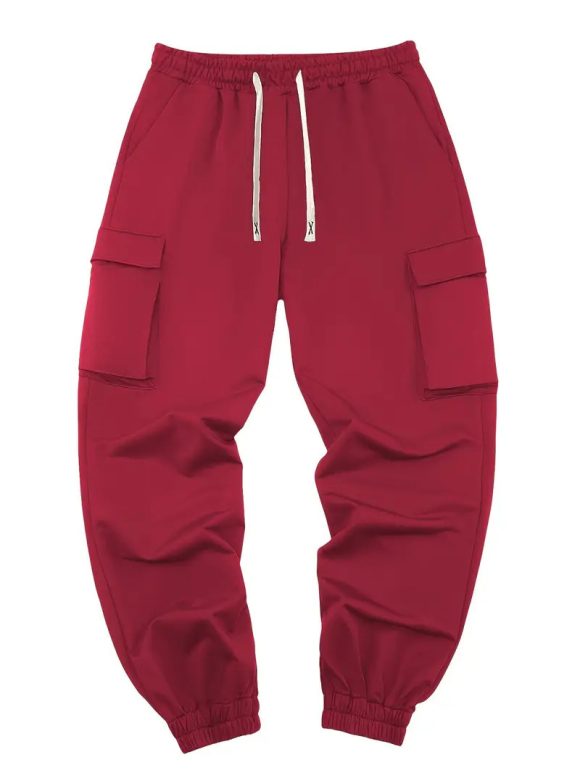 Men's Multi-pocket Workwear Pants Ancient Leisure Tappered Trousers - Image 4