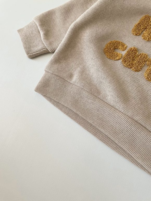 Spring And Autumn Newborn Alphabet Embroidery Baby Long Sleeve Two-piece Suit - Image 4