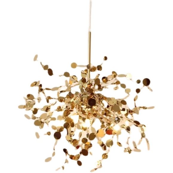Nordic Minimalist Living Room Window Bar Tree Leaf Stainless Steel Chandelier - Image 7