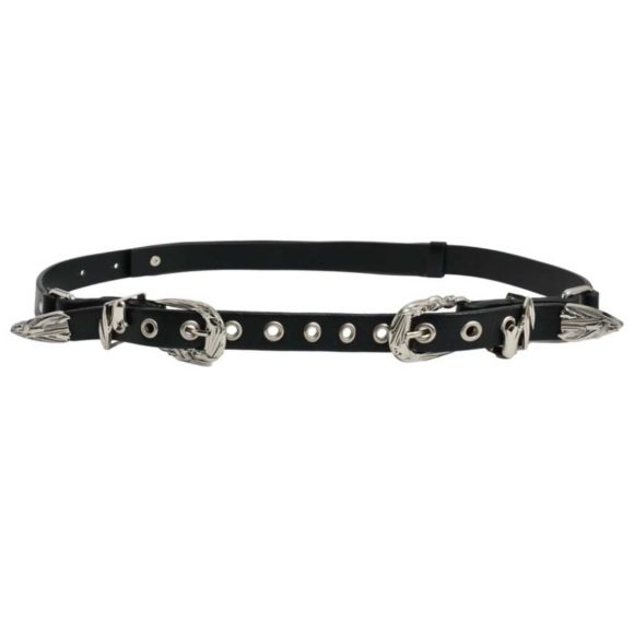 Double-headed Western Lily Retro Commuter Cowhide Belt - Image 2