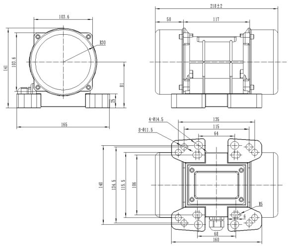 Mve200dc12v 24v Vibration Motor Is Suitable For Outdoor Concrete Equipment - Image 2
