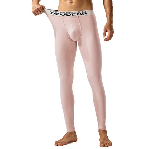 Seobean New Classic Long Johns Men's Fashion Simple Warm Within Long Pajama Pants - Image 9