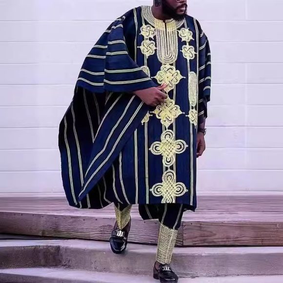 African Ethnic Print Casual Men's Three-piece Suit - Image 2