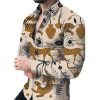 Men's Casual Long Sleeved Large Floral Shirt - Image 4