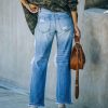 Ripped Foot Burr Fashion Straight Pants - Image 5