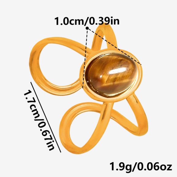 European And American INS Natural Stone Ring - Image 8