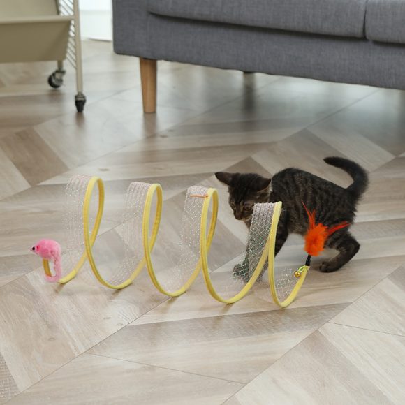 Cat Pets Toys Mouse Shape Balls Foldable Cat Kitten Play Tunnel Funny Cat Stick Mouse Supplies Simulation Mouse Pet Accessories - Image 4