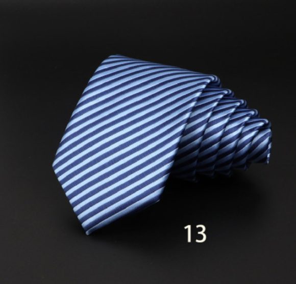Men's Striped British Gentleman Polyester Fiber Tie - Image 2