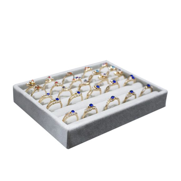 Jewelry storage box flannel earrings jewelry box storage box - Image 5