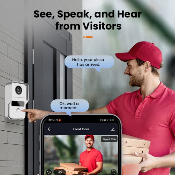 Video Intercom Doorbell 1v2 Real-time Monitoring Wireless Network Intelligent Intercom System Doorbell - Image 7