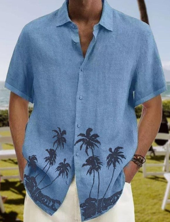 Men's Summer Fashion Trend Beach Casual Short Sleeve - Image 5