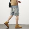 Men's Straight Ripped Denim Shorts - Image 2