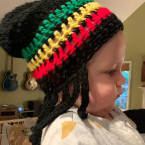 Halloween Jamaica Reggae Children Woolen Cap Handmade Knitted Rainbow Striped Festival Funny Wear - Image 6