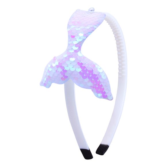 Sequined Hair Accessories Mermaid Tail Flip Fish Scale Pearl Headband Non-slip Manual Hairpin - Image 4