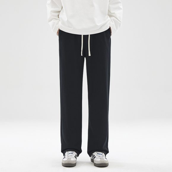 Fashion Brand Draping Effect Straight Gray Sweatpants Men - Image 7
