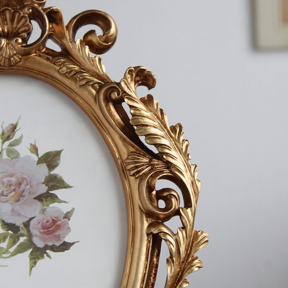 European oval resin photo frame - Image 5