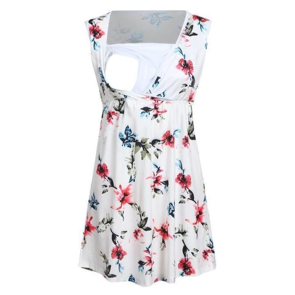 Pregnant Women Floral Printed Vest Maternity - Image 5