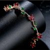 Plated crystal ladies bracelet - Image 5