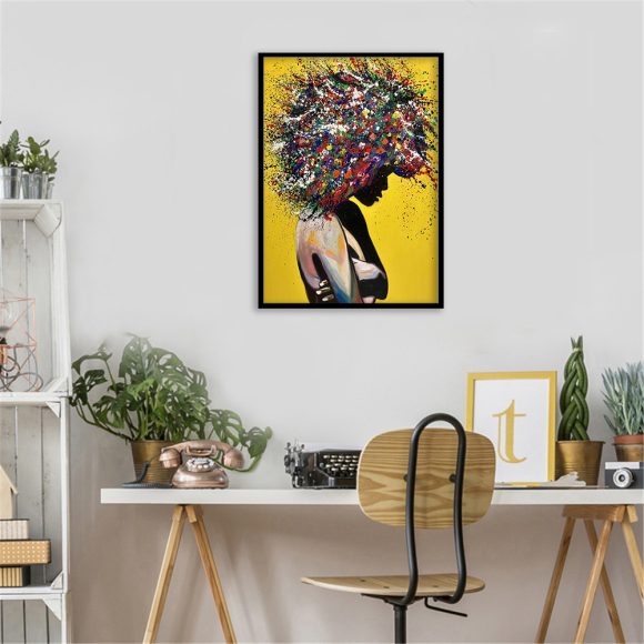 Girl portrait canvas print oil wall art poster - Image 9