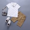 Anchor printed boy boy suit Korean short sleeve spring summer children's wear - Image 7