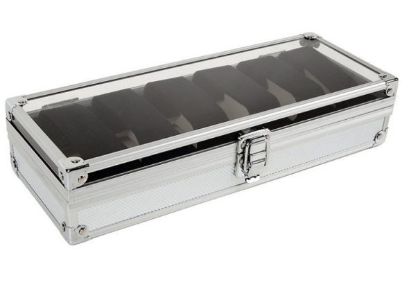 Aluminum 6 watches boxes, table boxes, jewelry box jewelry box collection bin - Image 3