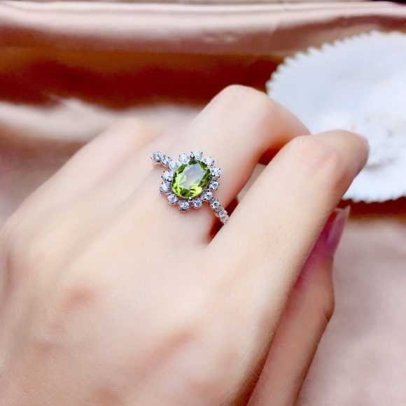 Olivine Set Crystals Are Transparent And Pure - Image 3