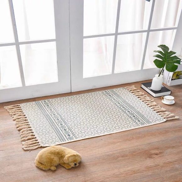 Scandinavian Style Linen Cotton Rug - Image 7