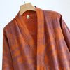 Couple Cotton Loose Bathrobe Lace Bathrobe Women's Double Jacquard Pajamas - Image 10