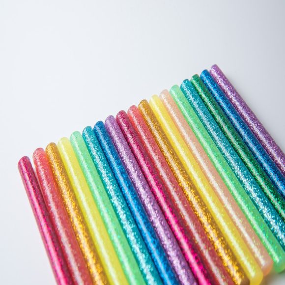 Colorful Gold Leaf Colorful Luminous Hot Melt Glue Stick - Image 3