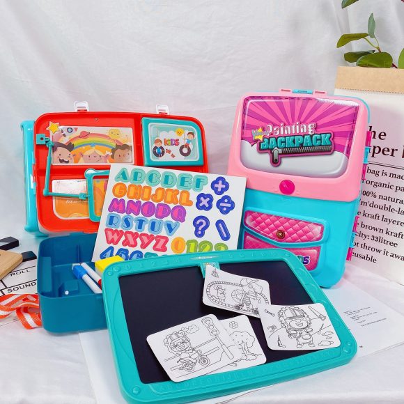 Children's 2 in 1 Painting Learning Backpack Toy - Image 5