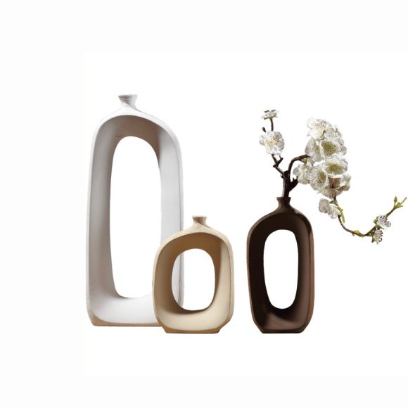 Three-piece ceramic vase - Image 6