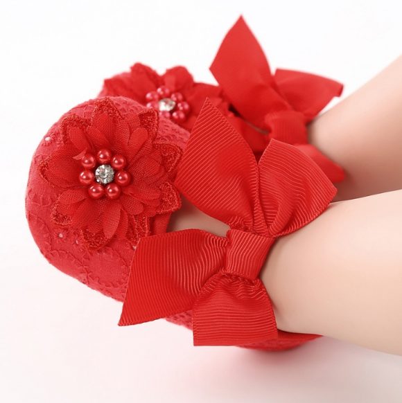 Floret lace women's baby shoes soft soled baby shoes baby shoes walking shoes princess shoes - Image 6