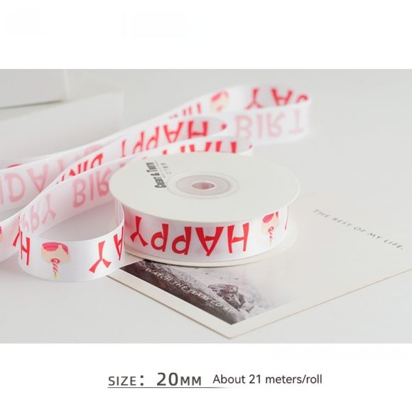 Color Heat Transfer Craft Ribbon Balloon Color Cake Packaging Gift Ribbon - Image 8