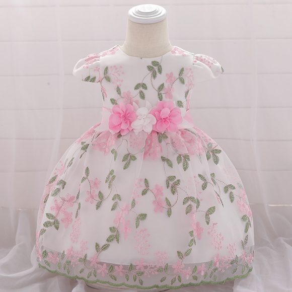summer children's clothing new baby birthday party wedding dress skirt girls fluffy dress - Image 3