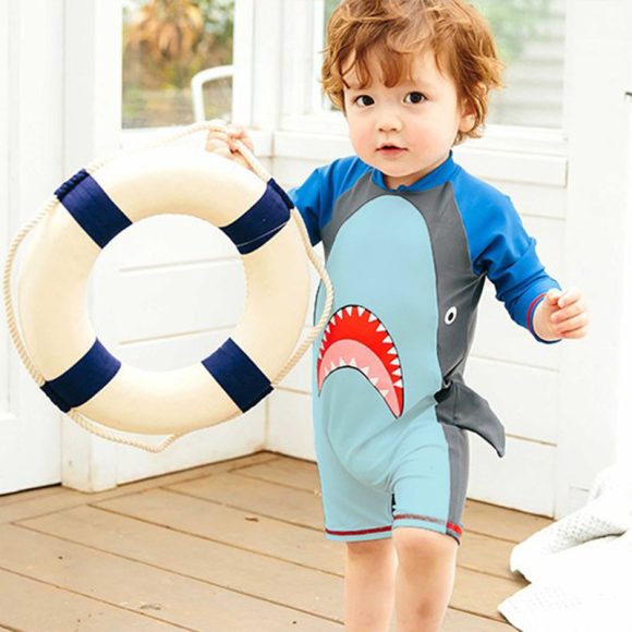 Children's Swimsuit Boys One-Piece Middle And Small Kids Cute Baby Swimsuit - Image 5
