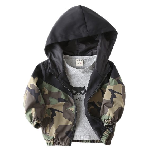Baby Thin Camouflage Color Matching Jacket - Image 4