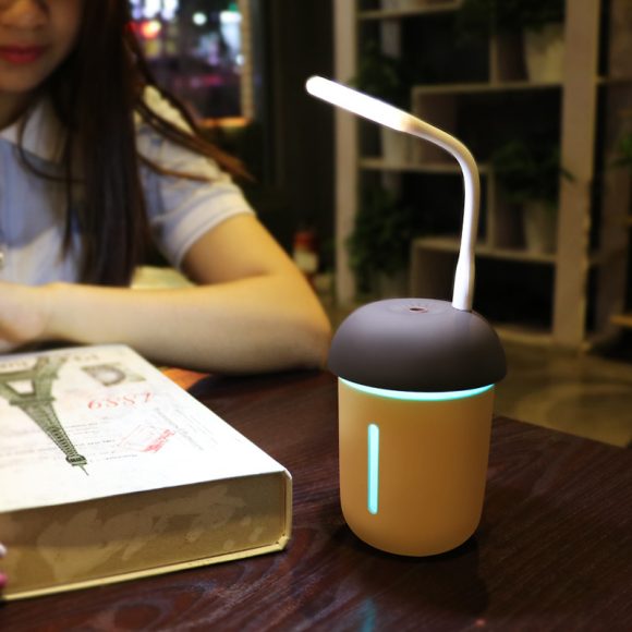 USB charging household air purifier multifunctional water replenishing instrument fan, night light three in one mushroom humidifier - Image 3