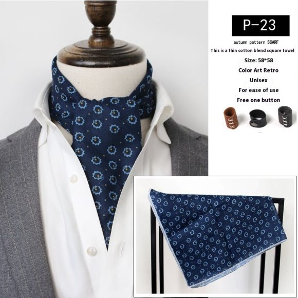 All-matching Men's Scarf Thin Youth Silk Scarf - Image 9