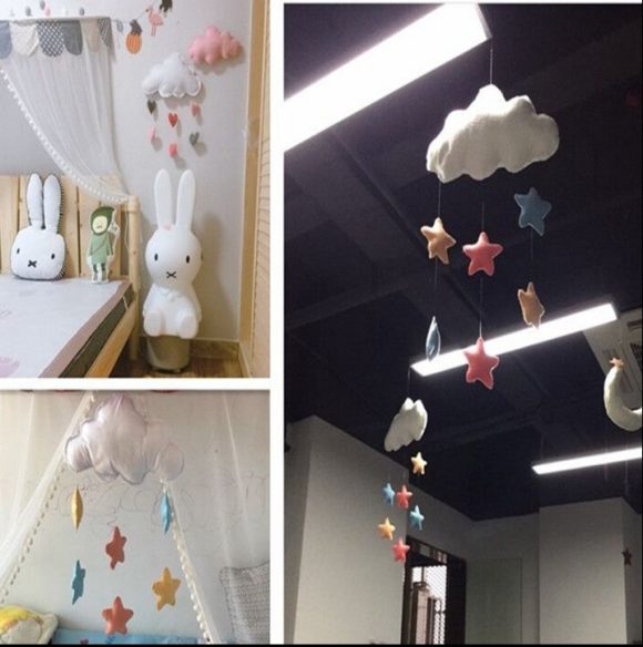 Nordic star cloud DIY hanging wall decorations baby bedroom photography accessories christmas best decor gift baby Mobile hanger ornament - Image 5