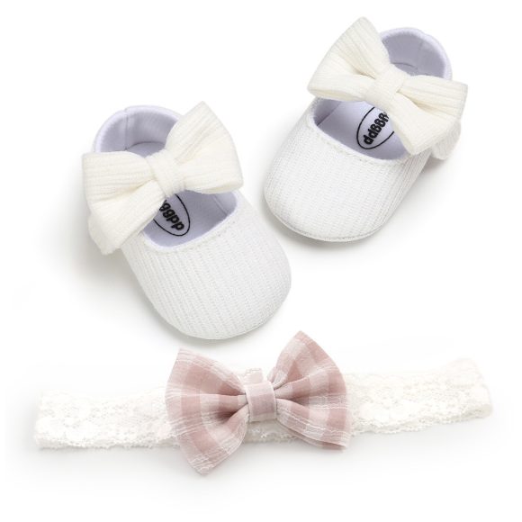 Baby Girl Shoes Newborn Infant First Walker Cotton Sofe Sole Princess Toddler Baby Crib Shoes - Image 4