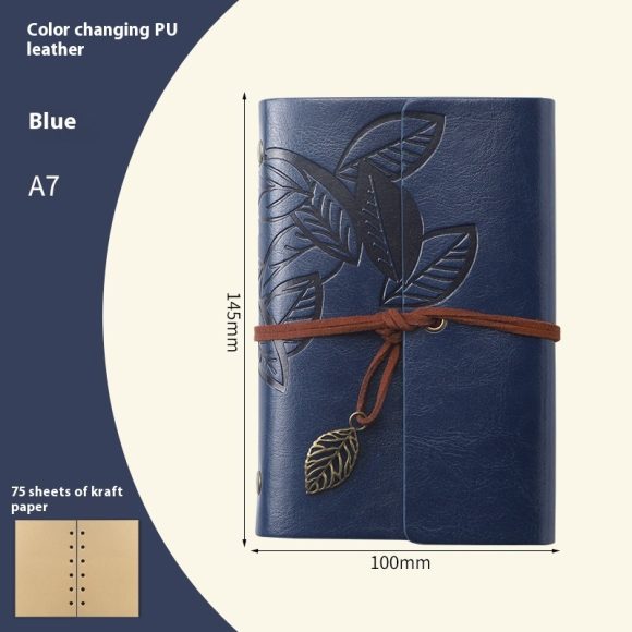 Creative Notebook Stationery One Leaf Zhiqiu Travel Diary Book Loose Leaf Vintage Leaves One Piece - Image 4