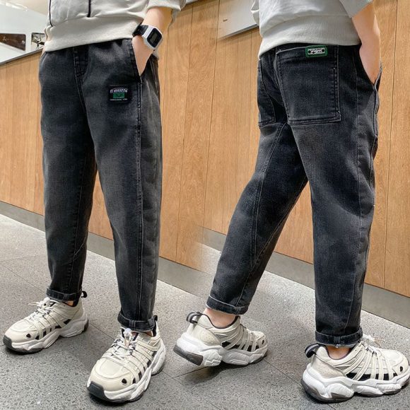 Exotic Pants Children''s Elastic Slim Fit Middle-aged Children - Image 2