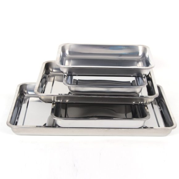 Stainless Steel Storage Trays Square Plate Thickening Pans Rectangular Tray Barbecue Deep Rice Dishes Bbq Kitchen Accessories - Image 3