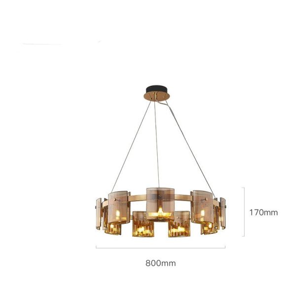 Modern Simple Glass Living Room Chandelier Bedroom Study Personality - Image 7