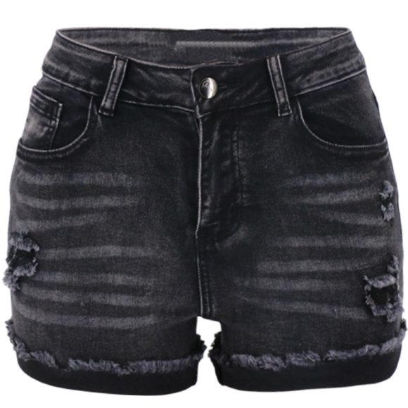 High Elastic Black High Waist Denim In Stock Women's Jeans - Image 2